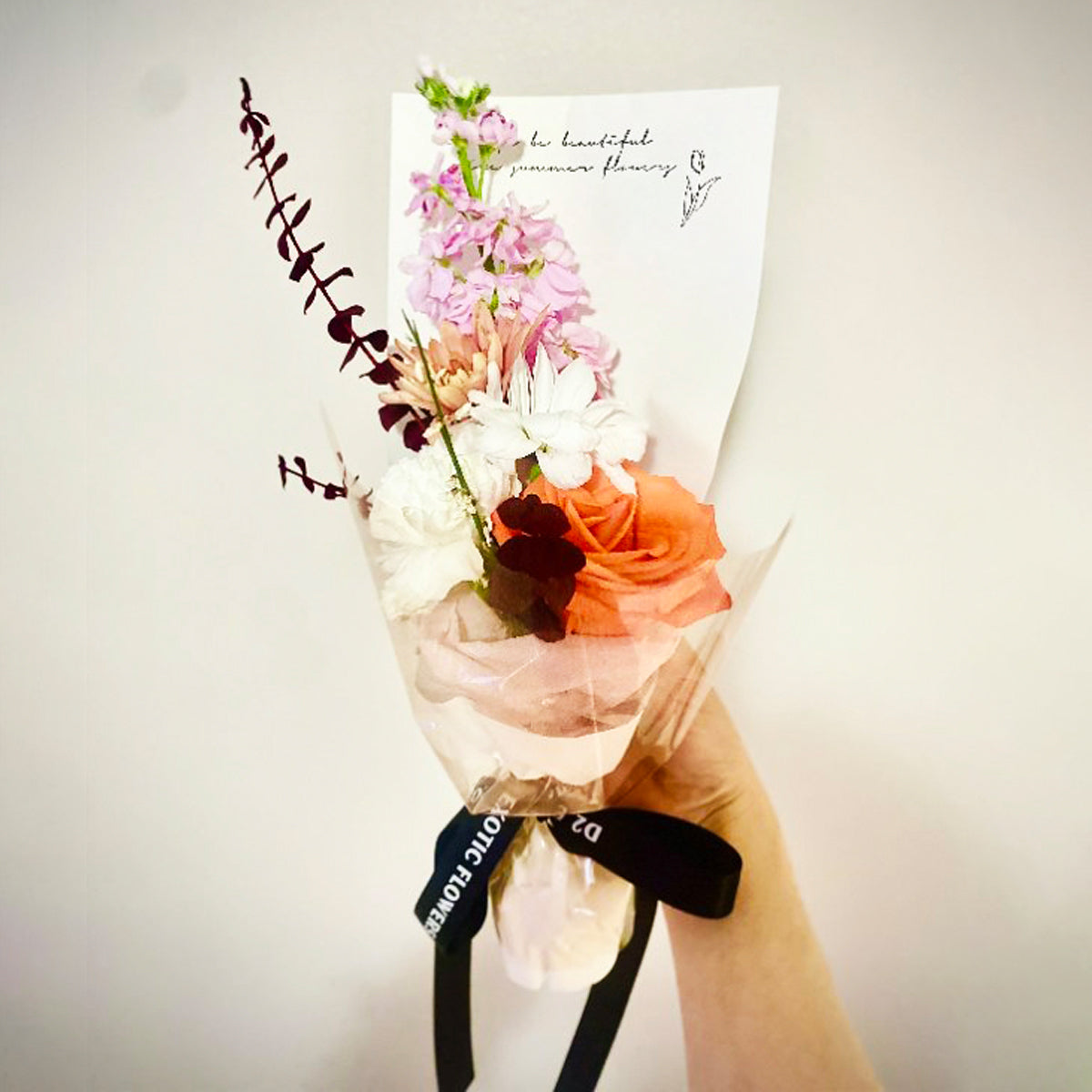Petite Charm – Mini Pastel Rose & Daisy Bouquet