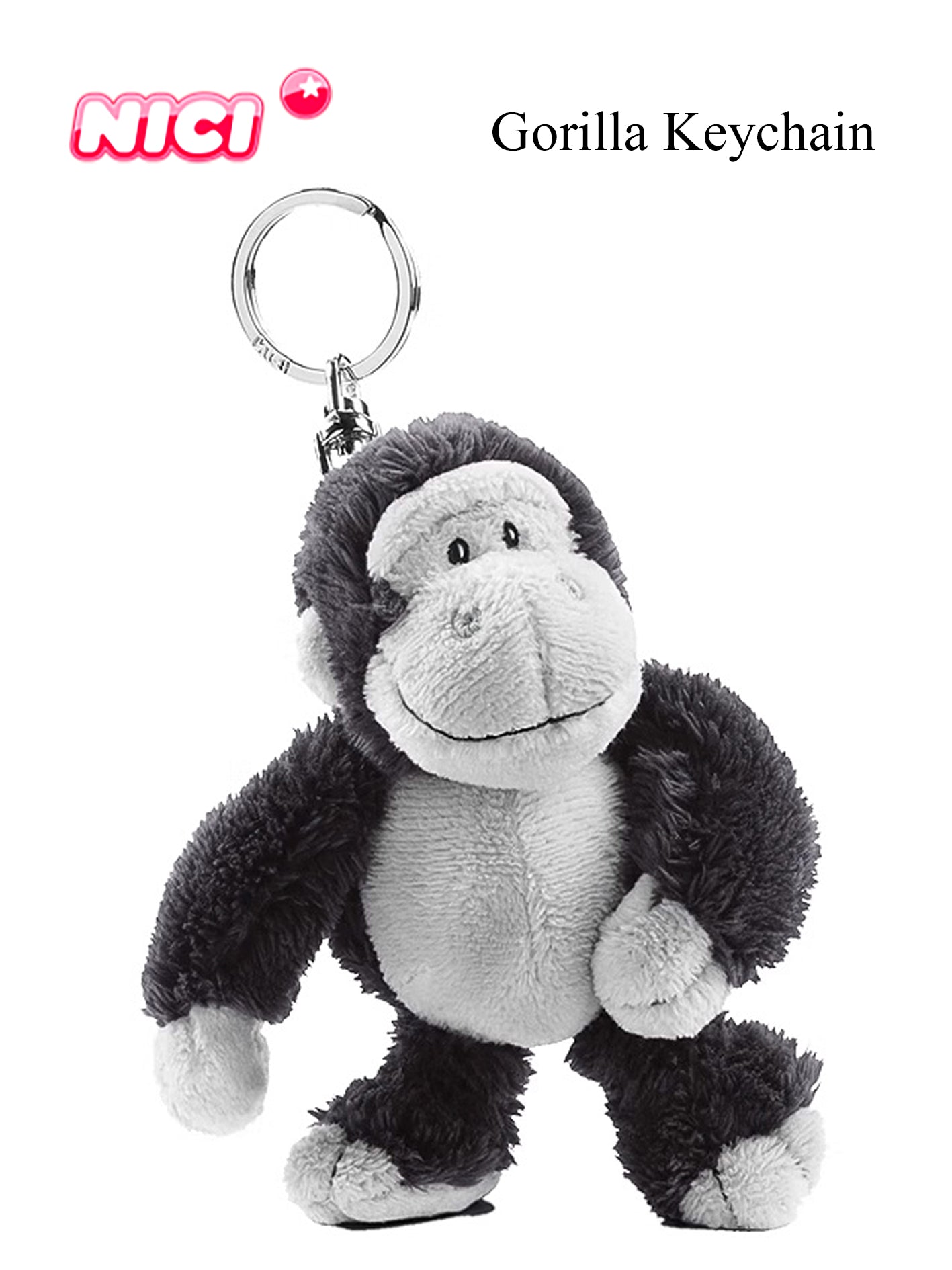 NICI Gorilla Keychain 4in/10cm