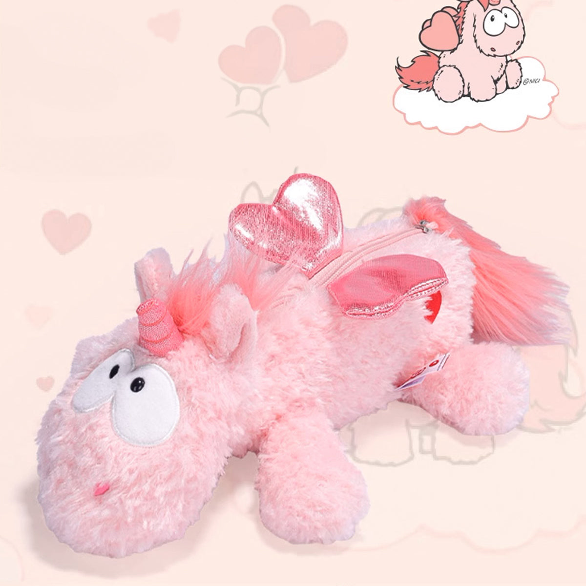 NICI Merry Heart Pouch 11in/28cm