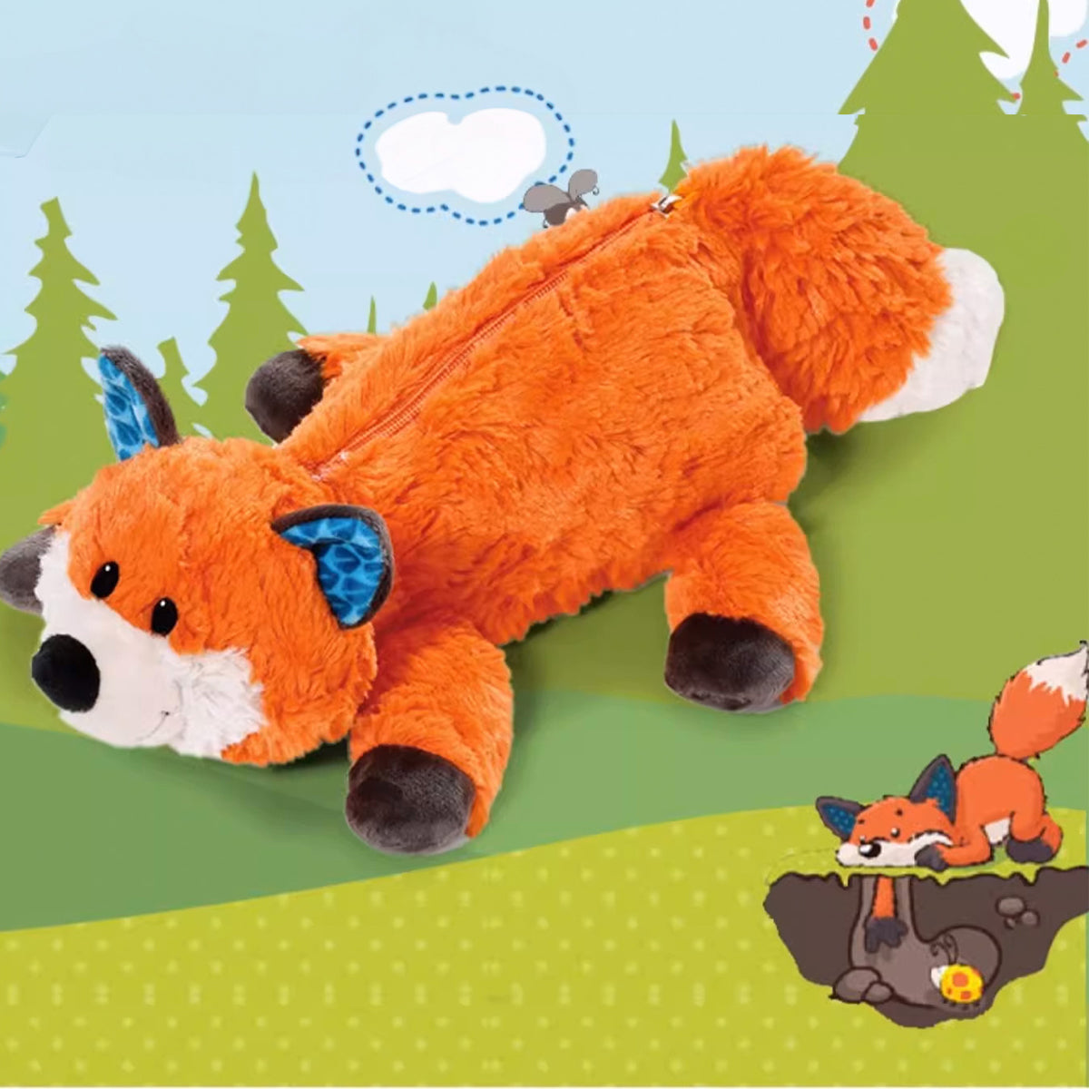 NICI Fox Finolin Pouch 11in/28cm