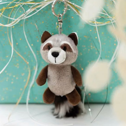 NICI Raccoon Lenno Keychain 4in/10cm