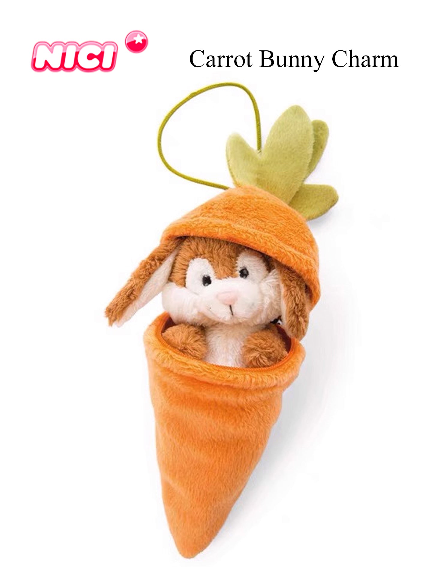 NICI Carrot Bunny Charm 6in/15cm