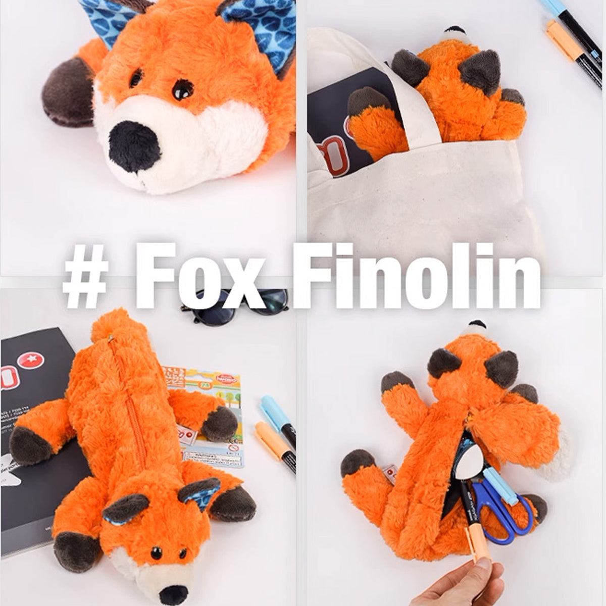 NICI Fox Finolin Pouch 11in/28cm
