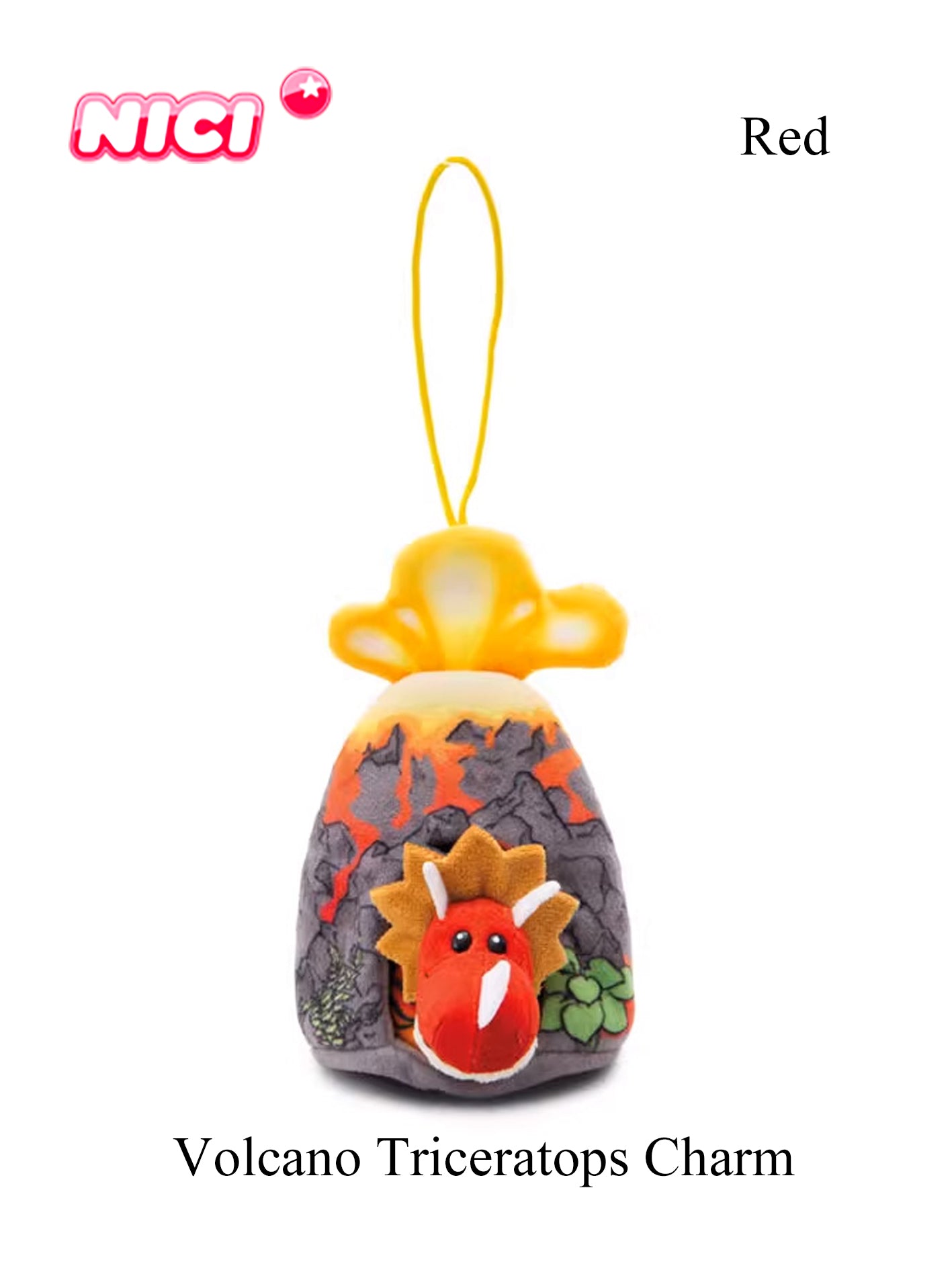 NICI Volcano Triceratops Charm 4.7in/12cm