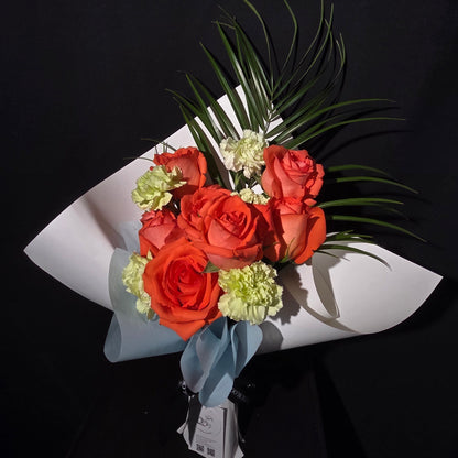 Modern Romance – Rose & Carnation Bouquet