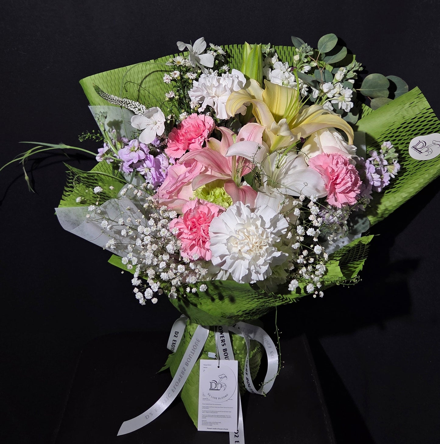 Garden Melody – Lily & Carnation Bouquet