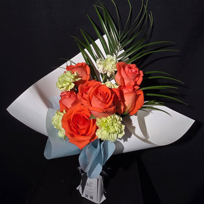 Modern Romance – Rose & Carnation Bouquet